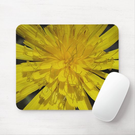 Mousepad gelbes Blütenzentrum (Mit Mouse)