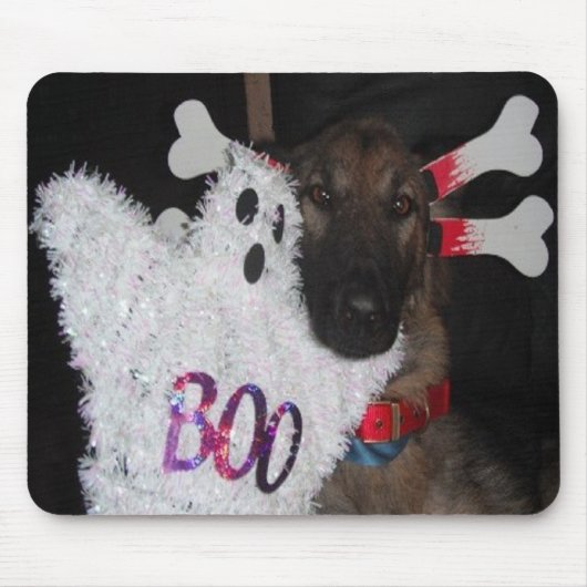 Mousepad German Shepherd Halloween Boo (Vorne)