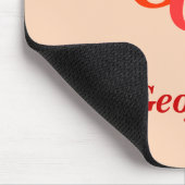 Mousepad - gestaffelte Initialname und Name in Rot (Ecke)