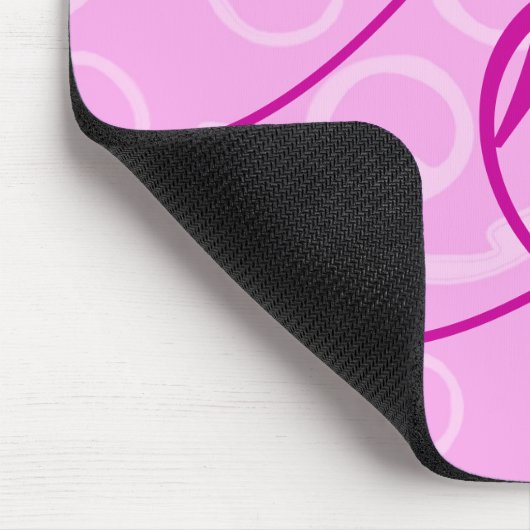 Mousepad - Girly Swirl Monogramm (Ecke)