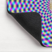 Mousepad-Gitter in Blau und Rosa Mousepad (Ecke)