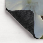 Mousepad glänzende weiße Blume (Ecke)