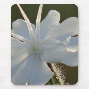Mousepad glänzende weiße Blume