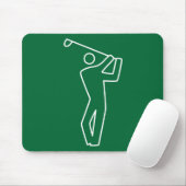 Mousepad - Golf-Spieler (Mit Mouse)