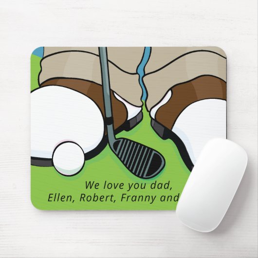 Mousepad Golfer auf dem Grünen (Mit Mouse)