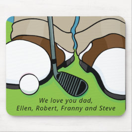 Mousepad Golfer auf dem Grünen