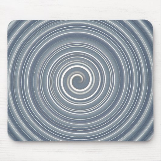 Mousepad grau-weiß Spirale (Vorne)