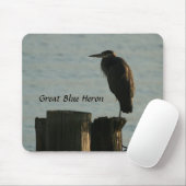 Mousepad: Graureiher Mousepad (Mit Mouse)