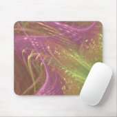 Mousepad Green Magenta Asymmetrisches Fraktal (Mit Mouse)