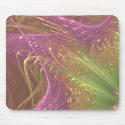 Mousepad Green Magenta Asymmetrisches Fraktal (Vorne)