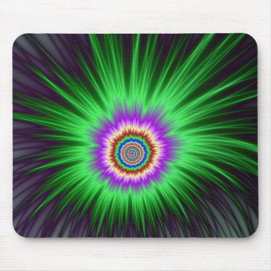 Mousepad Green Star Burst (Vorne)