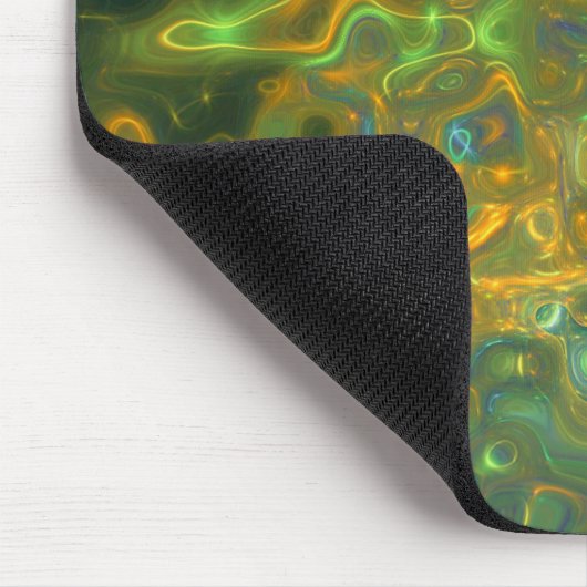 Mousepad Green Yellow Gemstone Pattern (Ecke)