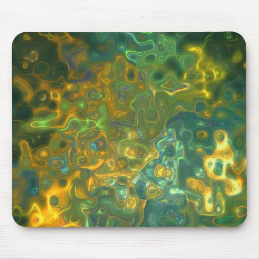 Mousepad Green Yellow Gemstone Pattern (Vorne)