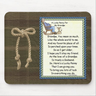 Mousepad-Großvater-Glücklicher Penny-Kleber Penny Mousepad