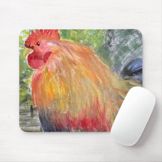 Mousepad Hahn-/Huhn-Kunst (Mit Mouse)