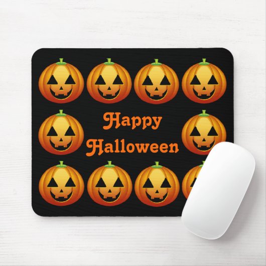 Mousepad Happy Halloween Pumpkins (Mit Mouse)