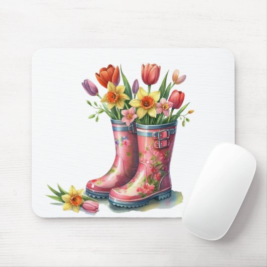 Mousepad-Hello Spring Floral Mouse Pad Mousepad (Mit Mouse)