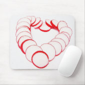Mousepad Herz aus Radieschenscheiben (Mit Mouse)