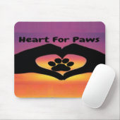 Mousepad Herz für Paws (Mit Mouse)