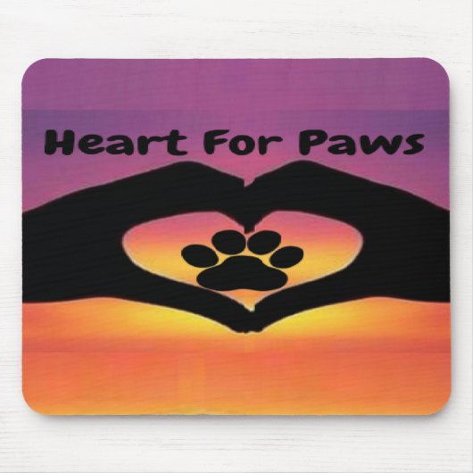 Mousepad Herz für Paws (Vorne)