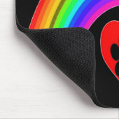 Mousepad Herz mit Paw unter einem Regenbogen (Ecke)