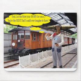 Mousepad. Herzlichen Glückwunsch Vatertag. Kuh/Dir Mousepad