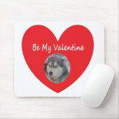 Mousepad Husky Heart Red Be My Valentine (Mit Mouse)