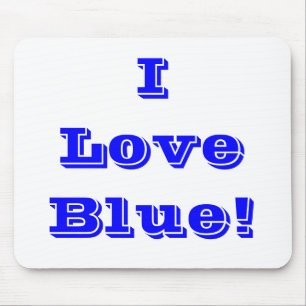 Mousepad I Liebe Blue