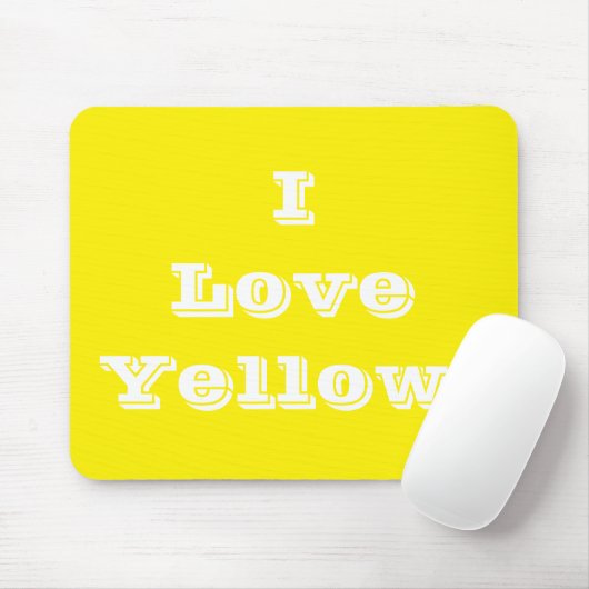 Mousepad I Liebe gelb (Mit Mouse)