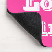 Mousepad I Liebe Rosa (Ecke)