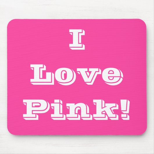 Mousepad I Liebe Rosa (Vorne)