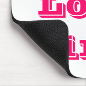 Mousepad I Liebe Rosa (Ecke)