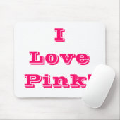 Mousepad I Liebe Rosa (Mit Mouse)