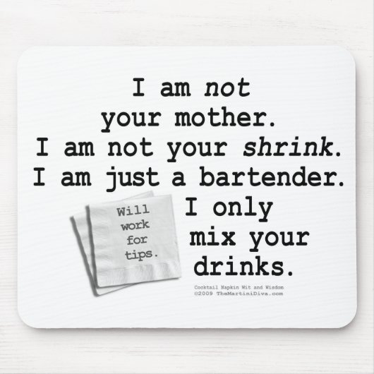 Mousepad - Ich bin BARKEEPER (Vorne)