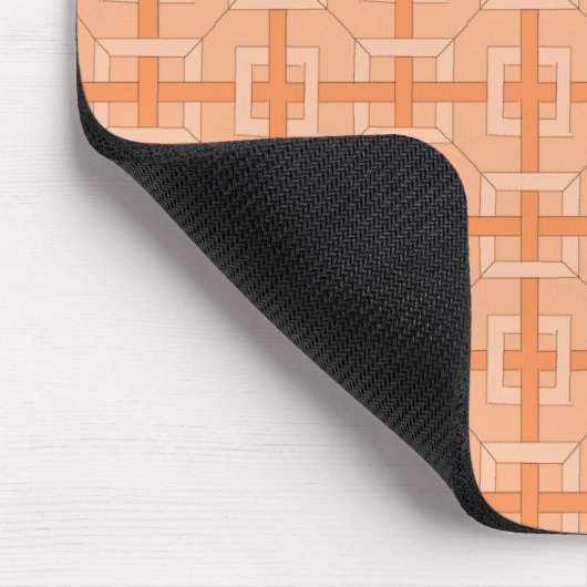 Mousepad - in Orange geflochtene Quadrate (Ecke)