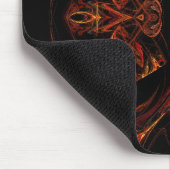 Mousepad in orangefarbenem Fraktal (Ecke)