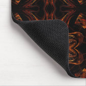 Mousepad in orangefarbenem Fraktal (Ecke)