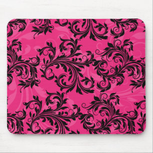 Mousepad in Pink und Schwarz