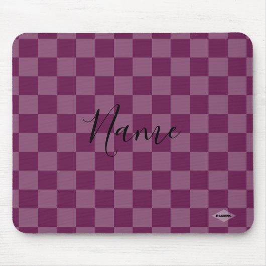 Mousepad in Raspberry Schachbrett HAMbWG (Vorne)