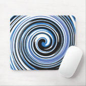 Mousepad in Schwarz-Blau-Swirl (Mit Mouse)