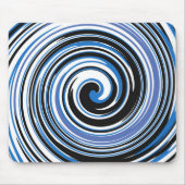 Mousepad in Schwarz-Blau-Swirl (Vorne)
