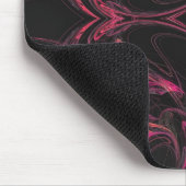Mousepad in Schwarz/Rosa Fraktal (Ecke)