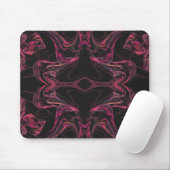 Mousepad in Schwarz/Rosa Fraktal (Mit Mouse)