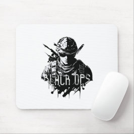 Mousepad in Schwarz und Weiß
