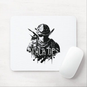 Mousepad in Schwarz und Weiß