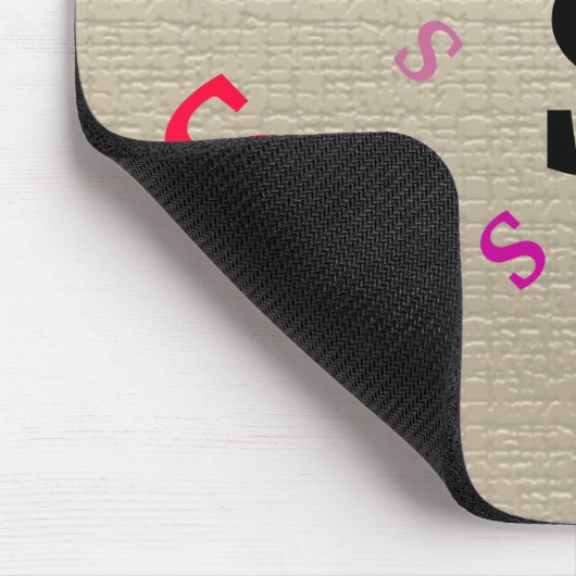 Mousepad - Jumbled Letters with Name (Ecke)