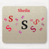 Mousepad - Jumbled Letters with Name (Vorne)