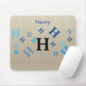 Mousepad - Jumbled Letters with Name in Blue (Mit Mouse)