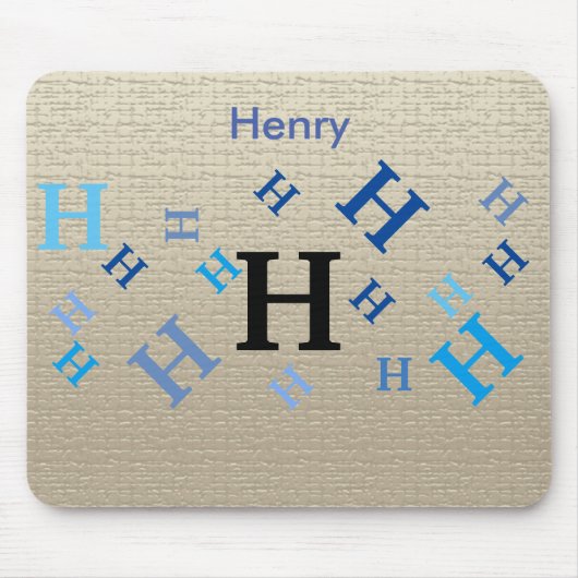 Mousepad - Jumbled Letters with Name in Blue (Vorne)