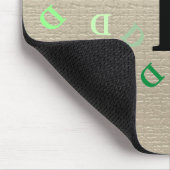 Mousepad - Jumbled Letters with Name in Green (Ecke)